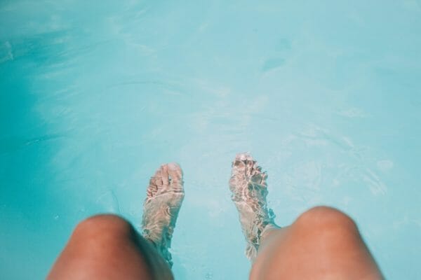 Feet in pool